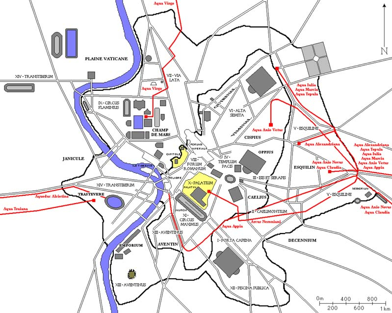 Róma vízvezetékei (forrás: Wikipedia)