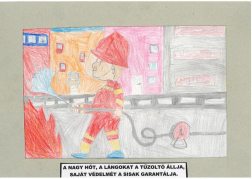 Tokaji Márkó (10 éves, Nyíregyháza TINI’ART Képzős Műhely és a FREE DANCE Művészeti Iskola): A nagy hőt, a lángokat a tűzoltó állja, saját védelmét a sisak garantálja. Felkészítő: Nagy Zoltán